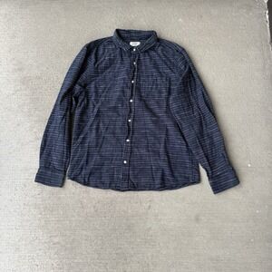 Marine Layer Navy Striped Casual Button Down Shirt
